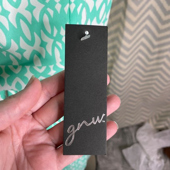 GNW M belted printed dress green white - Picture 6 of 7